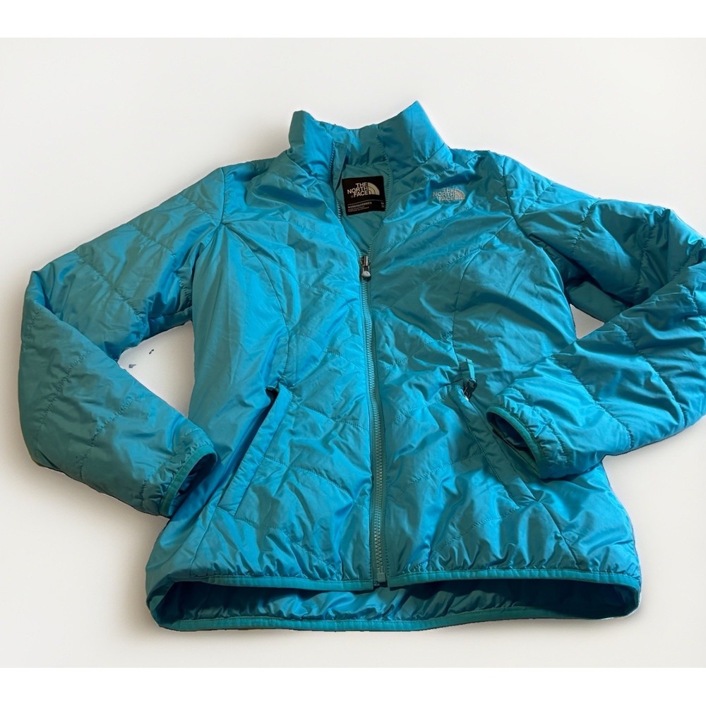 The North Face Turquoise Quilted Insulated Jacket Womens M Lightweight